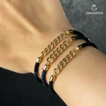 دستبند-طلای-کارتیر-با-بند-مارشال