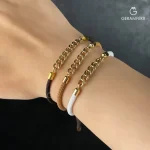 دستبند-طلای-کارتیر-با-بند-مارشال