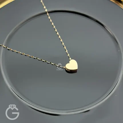 گردنبند طلای قلب سه بعدی جدید