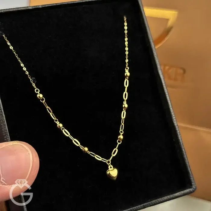 گردنبند قلب و هرمس گوی
