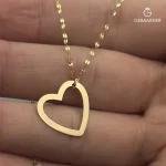 گردنبند طلا قلب لیزری
