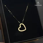 گردنبند طلا قلب لیزری