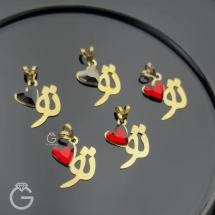 آویز طلای تو با سنگ سواروسکی