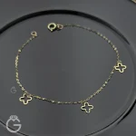 دستبند طلای طح گل لیزری
