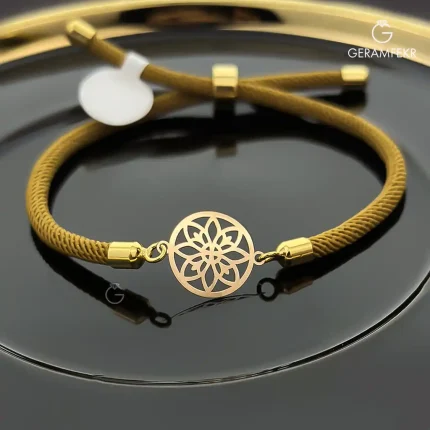 دستبند طلای مارشال گل کد 31096