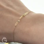 دستبند طلای گل لوکس کد 31870