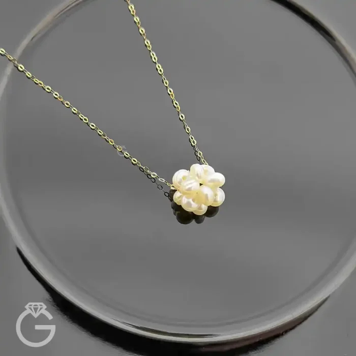 گردنبند مروارید طبیعی (کار دست)