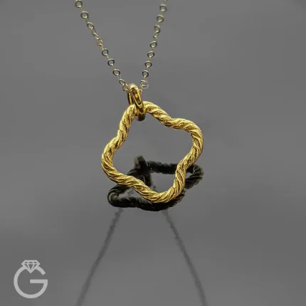 آویز طلای گل کد 33829