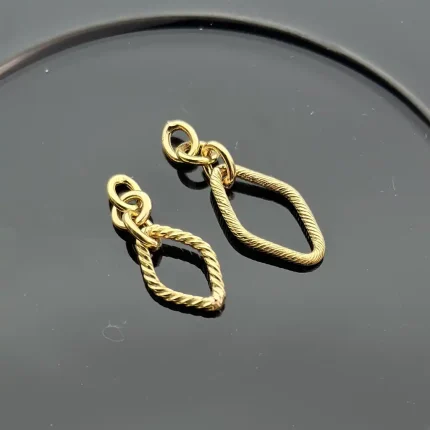 آویز طلای لوزی زنجیری کد 34141