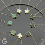 گردنبند طلای گل سنگی کد 34211