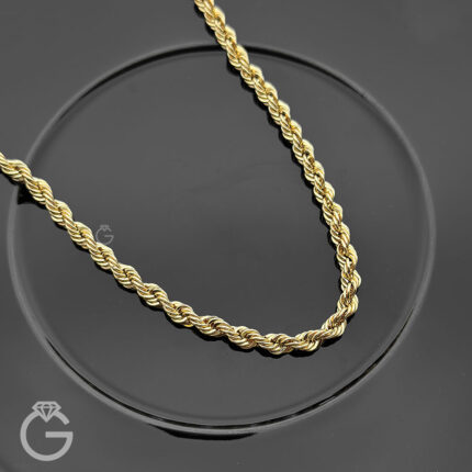 زنجیر طلای طنابی قطر 4